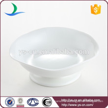 Umweltfreundliche weiße Suppenschüssel Keramik mit Standfuß